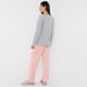 thumbnail image 2 of Pijama Mujer Largo Encaje Gris Corona, 2 of 5