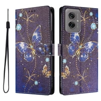 Foxdock Funda Tipo Cartera Para Motorola Moto G55 Con Soporte Y Correa – Diseño De Patrones Lindos