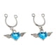 thumbnail image 1 of 2Pcs Crystal Heart Dangle Nipplering Anillo de acero inoxidable No perforante Azul, 1 of 5