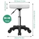 thumbnail image 2 of Taburete con ruedas FURWOO redondo, ajustable en altura y con ruedas, color blanco, 2 of 7