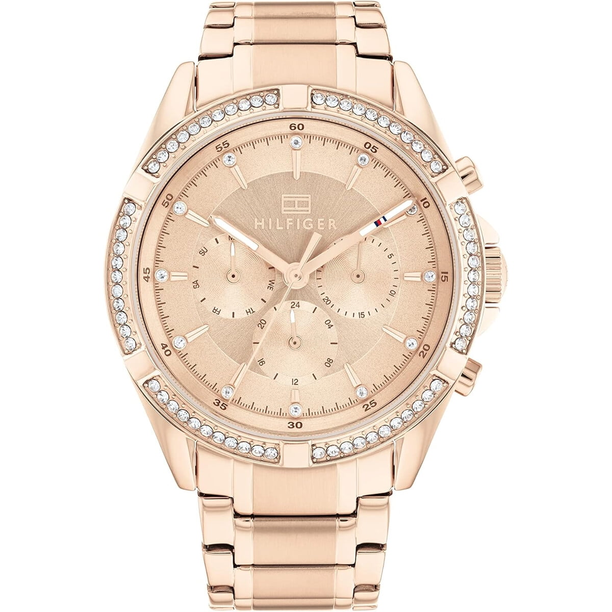 Reloj Tommy Hilfiger Mujer Dorado Rosa Acero 38mm Cristales