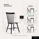 thumbnail image 4 of Pack 2 Sillas Comedor Madera Caucho Windsor Nórdic Negra, 4 of 9