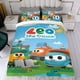 thumbnail image 4 of Leo el Camión Conjunto de sábanas temático, trío de piezas, cómodo y amigable con la piel, diseño único, regalo de decoración para el hogar para familiares, amigos y fans,140cm *210cm, 4 of 6