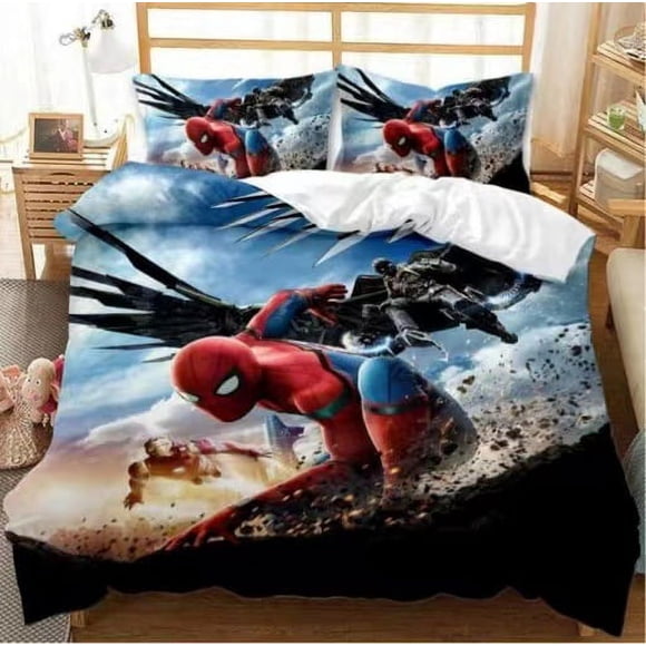 Spider Ma-n Spider M-an Bedding Set Sheet Set for Kids Adults,All Season Lightweight
