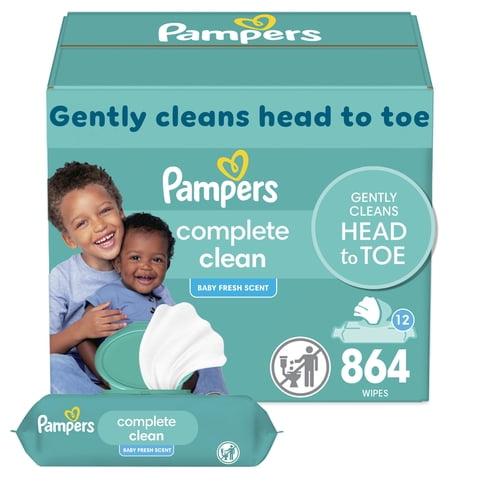 Toallitas Para Bebés Pampers Complete Clean Baby Fresh 864 Unidades