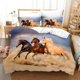 thumbnail image 1 of Running Horse Steed Animal Quilt Duvet Cover Set Bed Linen3-Piece Bedding Set, 1 of 5