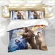 thumbnail image 5 of Los Cuatro Fantásticos Conjunto de sábanas temático, trío de piezas, cómodo y amigable con la piel, diseño único, regalo de decoración para el hogar para familiares, amigos y fans,135cm *200cm, 5 of 6