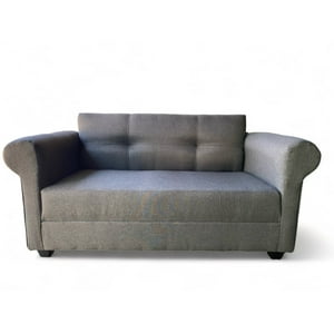 Muebles Barcelona - Sofa 2 Cuerpos Barcelona Tela Gris Oscuro