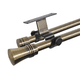 thumbnail image 3 of Set Doble De Barras Para Cortina Extensible 75-110 Cm De Metal Diámetro 16/19 Mm Soporte De Techo Terminal Cónico Color Bronce, 3 of 5