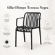 thumbnail image 4 of Silla Terraza Negra Para Espacios Exteriores Modernos, 4 of 8