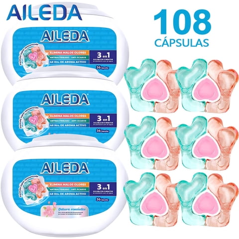 Detergente En Cápsulas Aileda 3 Caja（Sakura） En Total 108