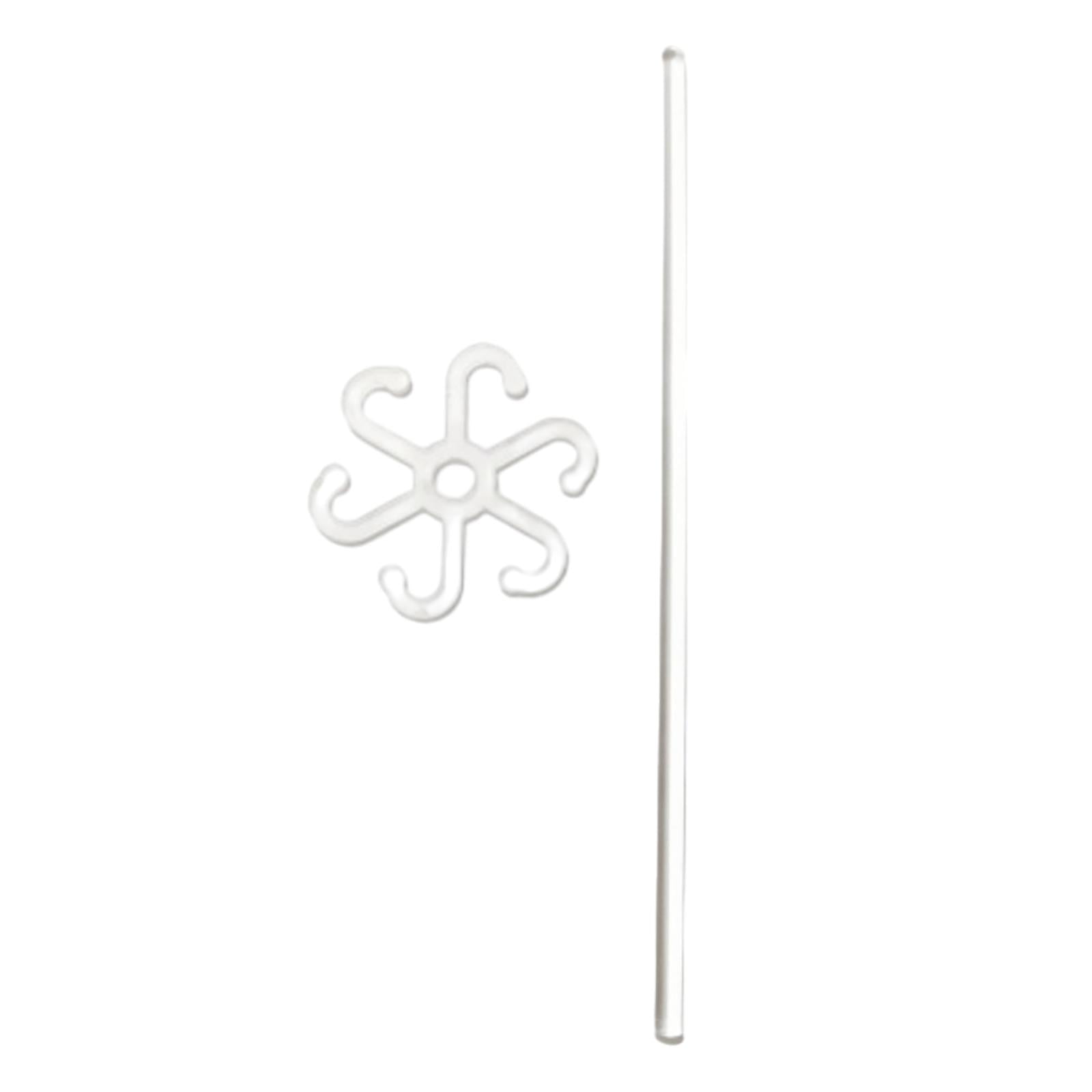 Magideal - Apuesta De Soporte De Plantas Con Clip De Gancho, Acrílico, Estaca De Planta De Soporte De Soporte De Vástago De Planta Multifuncional Para Patio De P M