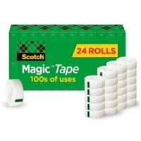 Tape Scotch Magic Invisible, 24 Rollos Para La Oficina Y La Escuela
