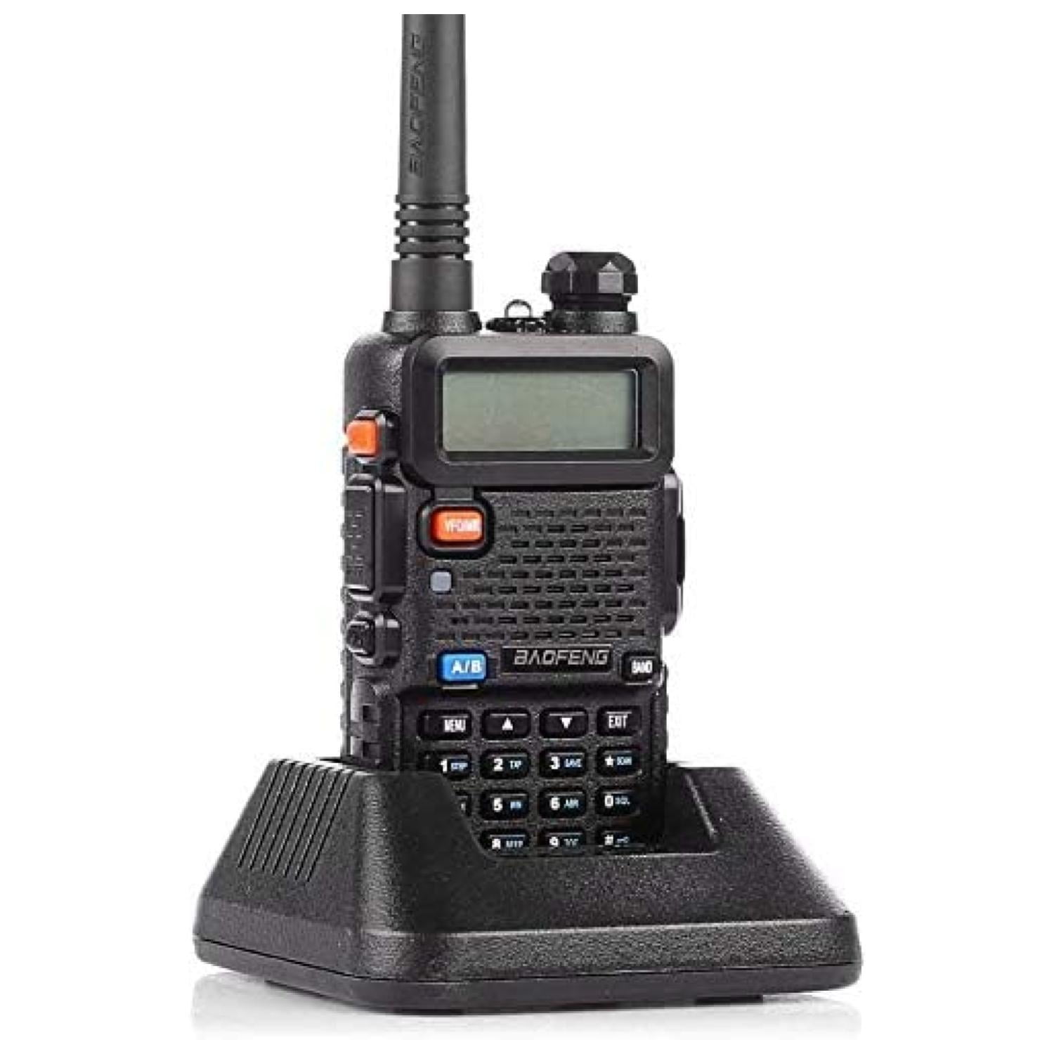 Baofeng - Radio Transmisor Walkie Talkie Negro Uhf-uv 5re