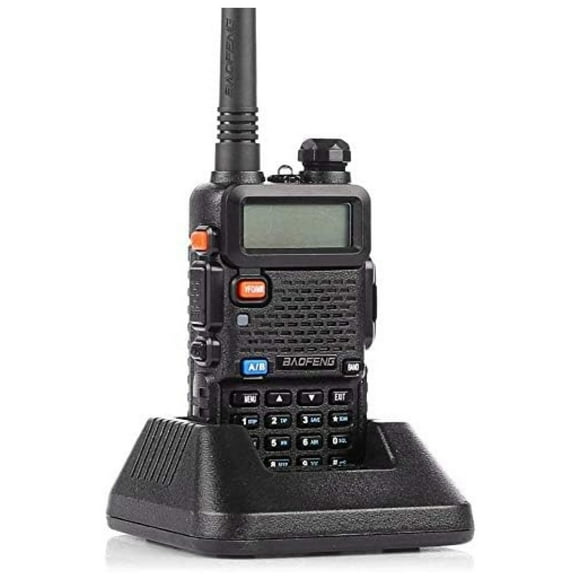 Radio Transmisor Walkie Talkie Negro UHF-UV 5RE