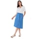 thumbnail image 1 of Falda Mujer Larga Botones Azul Medio Corona, 1 of 5