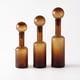 thumbnail image 2 of Set de Botellas Decorativas Vidrio Ámbar Para Living Comedor Repisa Estanteria, 2 of 10