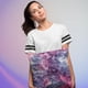 thumbnail image 3 of Cojín Plutus Brands con piel sintética de animales fúnegros, rosa y morado, 3 of 7