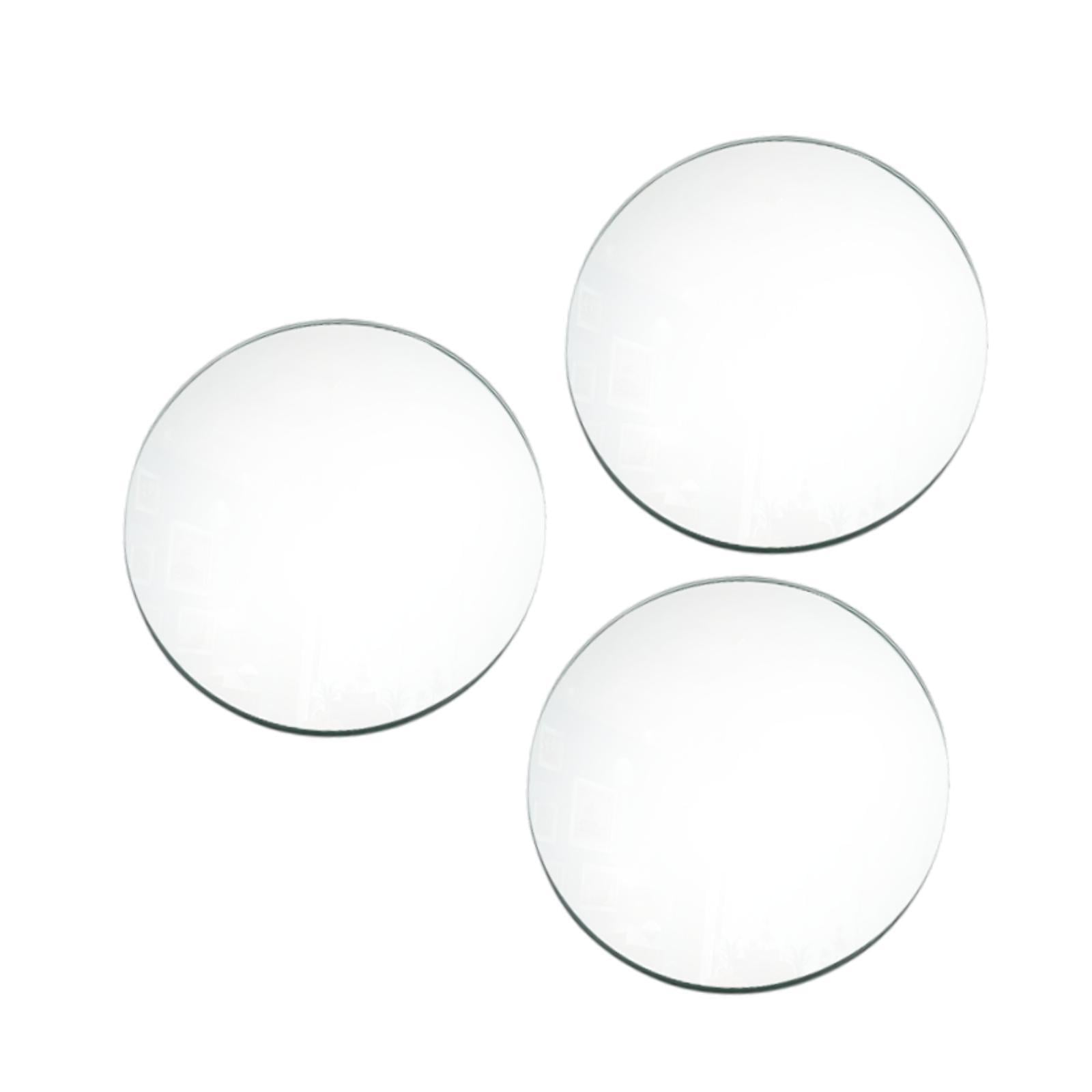 Magideal - 3 Piezas Espejos Redondos Para Centros De Mesa Para Mesas Bandejas Decorativas De Espejo Platos Acrílicos Para Centros De Mesa Para Decoración De La Argent 20 Cm