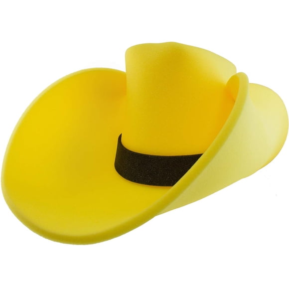 Sombrero Vaquero De Espuma De Gran Tamaño Amarillo Para Adultos Y Niños