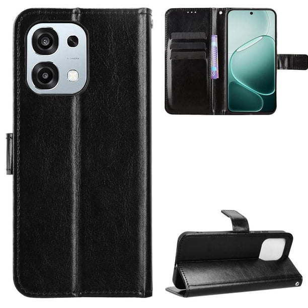 Funda tipo libro para OPPO F31 5G, cartera todo‑en‑uno, funda multifuncional con tarjetero y correa de muñeca desmontable