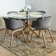 thumbnail image 1 of Comedor Mesa Warwick Vidrio 100cm + 4 Sillas Cup Gris, 1 of 3