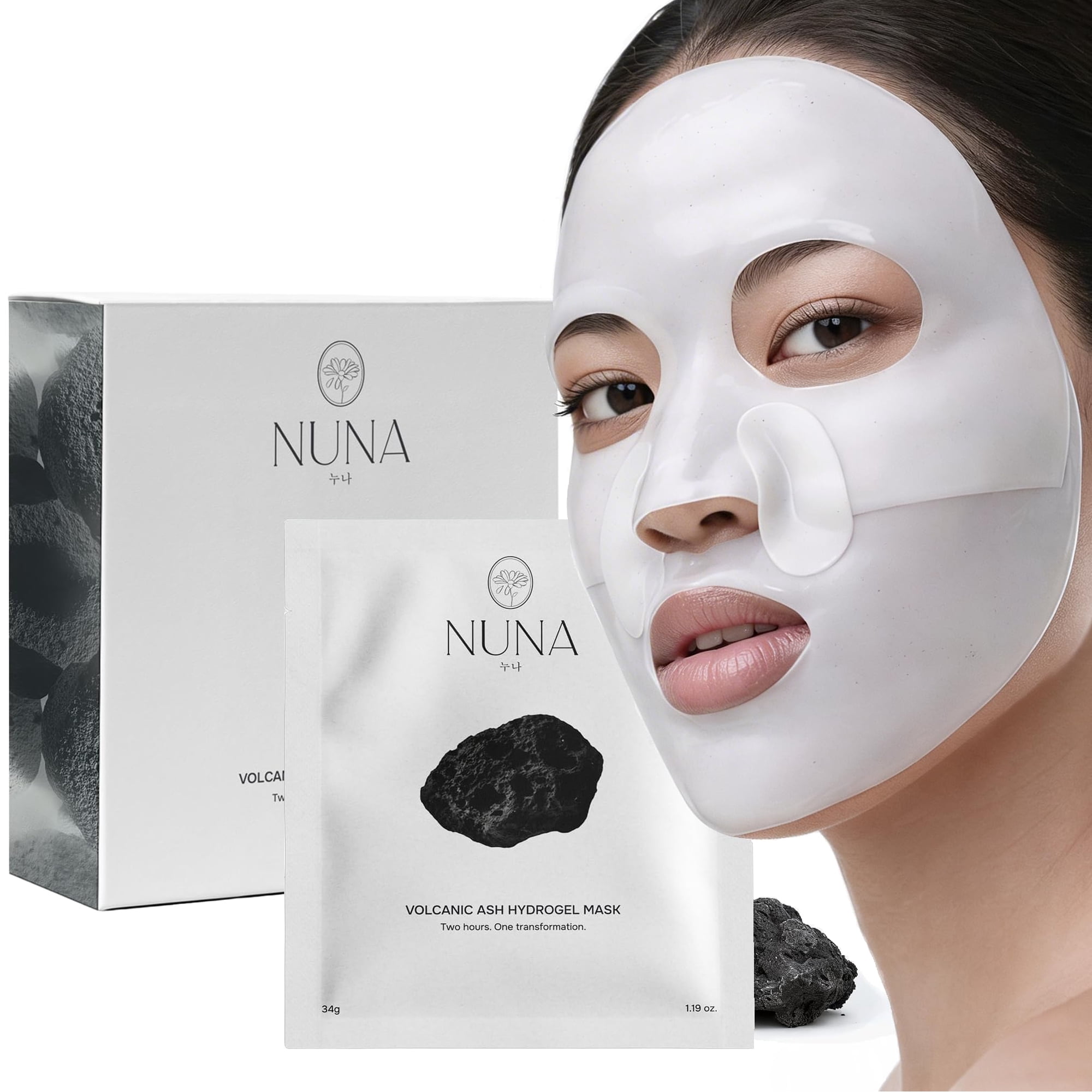 Mascarilla Facial Hidrogel De Ceniza Volcánica Nuna Con Ácido Hialurónico