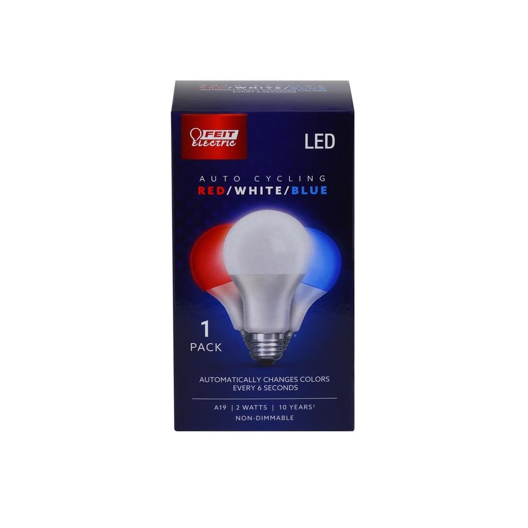 Bombilla Led Feit Electric A19 E26 R/w/b 2 W 450 Lm 4000 K