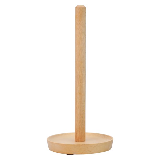 REGALWOVEN Soporte para Toallas de Papel de Encimera, Dispensador de Toallas de Papel con Base Antideslizante Pesada, Decoración de Cocina de Madera para Hogar y Apartamento Marrón Claro B 12x5.9in