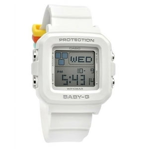 Reloj Casio Baby-G Plus Digital White Resin Strap Quartz Bgd-10L-7 100M Women'S Watch With Extra Band Loops