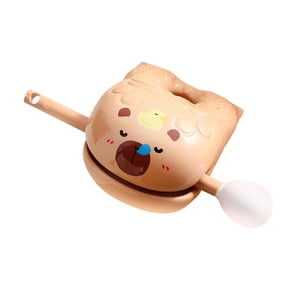 Bothyi - Capibara Adorno De Mesa Decorativo De Tambor De Pescado De Madera Para Escritorio Estante De Oficina Somnoliento