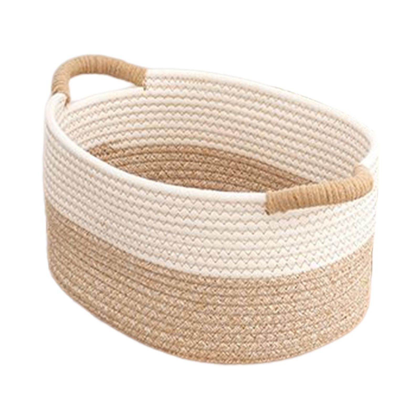 Bothyi - Cesta De Almacenamiento Tejida Con Cuerda De Algodón De Gran Capacidad Para Revistas De Juguetes De Dormitorio 38Cmx29Cmx19Cm