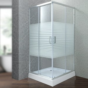 Joytek - Shower Door Recto Style Blanco 80X80X198 Cm (Incluye Receptáculo)