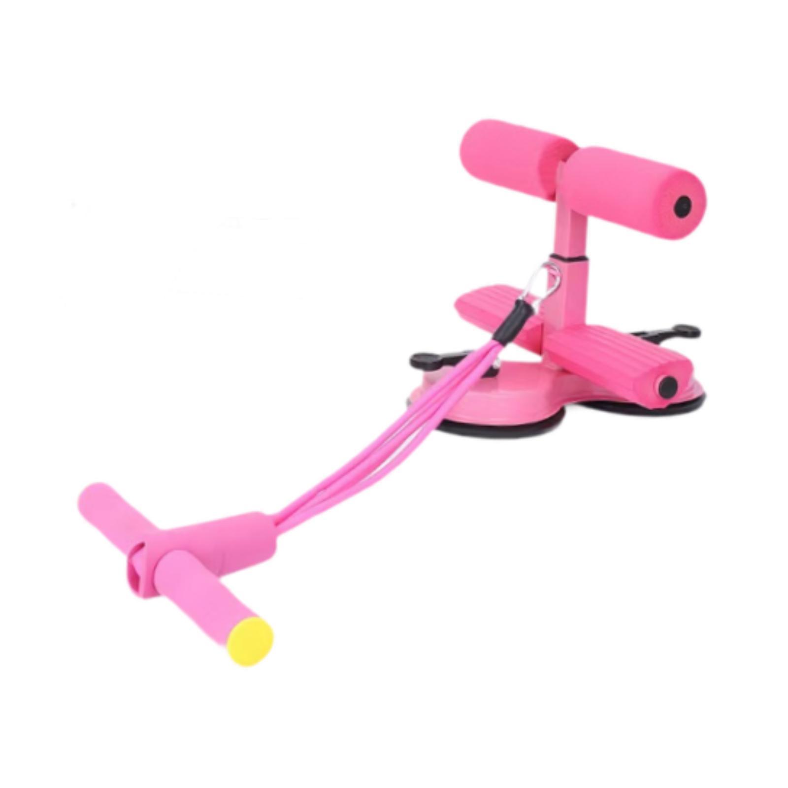 Magideal - Sit Up Bar Ab Máquina Ab Máquina Portátil Soporte De Tobillo Acolchado Con Equipo De Entrenamiento De Barra De Abdominación De Cuerda Elástica Para El