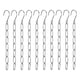 thumbnail image 3 of Perchas De Cadena De Metal Con 7 Bucles Para Ropa, Organizador De Armario Para El Hogar, Guardarropa, Jeans, Color Blanco, 10 Unidades, 3 of 3