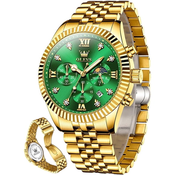 Reloj OLEVS KYSG2932 Dorado Cronógrafo Fase Lunar L