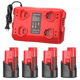 thumbnail image 1 of Reemplazo de 12V 3000mAh para Batería y Cargador N12 48-11-2440 para 12 Voltios 48-11-2440 48-11-2411 48-11-2410 con Cargador Dual de 4 Puertos de 12V, 1 of 6