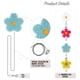 thumbnail image 3 of 4 Paquetes de Carretes Retráctiles para Gafetes de Enfermera Doromy con Clips de Flores, 3 of 6