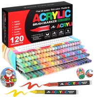 Marcadores De Pintura Acrílica Amamao, 120 Colores, Punta De Pincel Suave