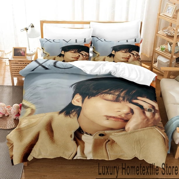 Jeon Jung Kook Album Bedding Set,Duvet Cover Comforter Bed Set Quilt Cover Pillowcase, Boys Girls Adults Bed Sheets