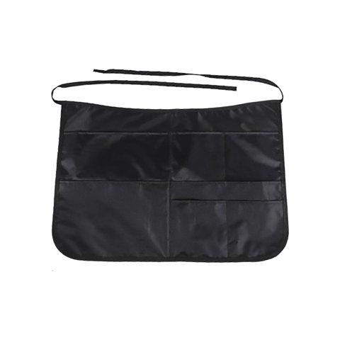 Magideal - Delantal Corto De Cintura Delantal De Peluquero Con Múltiples Bolsillos Para Hombres Y Mujeres Delantal De Limpieza Profesional Medio Delantal De Herr