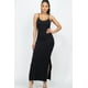 thumbnail image 1 of Vestido Largo De Tirantes Con Abertura Lateral Acanalada, 1 of 2