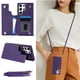 thumbnail image 1 of Crossbody PU Leather Case For Samsung Galaxy S23 S22 Plus Note 20 Ultra Wallet Card Slot Stand Holder Phone Bag Cover, 1 of 3