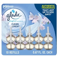 Ambientador Glade Plugins De Lino Perfumado Con Aceite, 10 X 20 Ml