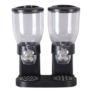 Magideal - Dispensador De Cereales De Cocina De , Dispensador De Alimentos Secos De Barril De Alimentos, Para Despensa De Nueces De Dulces De Desayuno , Negro