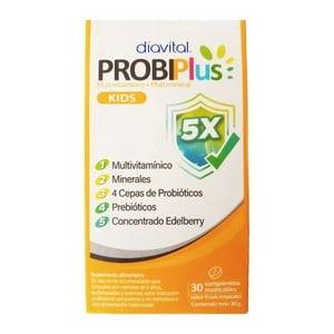Maver - Diavital Probiplus 30 Comprimidos Infantil Frutas Tropicales