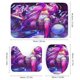 thumbnail image 3 of Jem y Las Hologramas-theme 4-Piece Shower Curtain Set with Rugs, Waterproof Bathroom Decor Set Includes Bath Mat, U-Shaped Rug, Toilet Lid Cover and Curtain with Hooks, 3 of 6