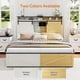 thumbnail image 1 of Farmhouse Full Size Bed Frame with Storage Headboard and Drawers,Charging Station & LED Lights,White, 1 of 3