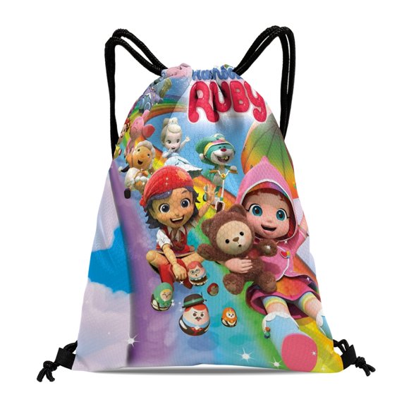 Rainbow Ruby Mochila de Cuerdas para Deportes y Gimnasio, Bolsa de Cuerdas Resistente al Agua, Bolsa Cinch, 30×40cm