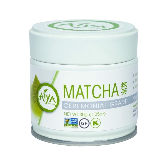 Té verde matcha en polvo Aiya Authentic Japanese, lata de 30 g